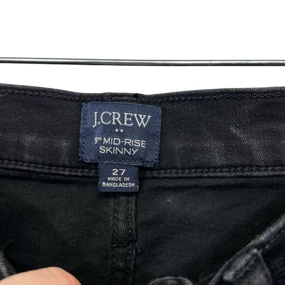 J. Crew 9" Mid-Rise Black Skinny Jean size 27 - Picture 7 of 16
